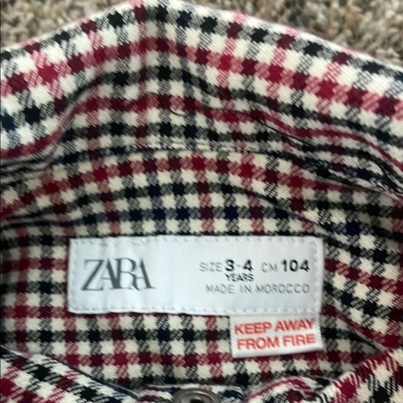 Zara Red and Black Checkered light jacket - Picture 3 of 3